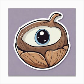 Nuts As A Logo Sticker 2d Cute Fantasy Dreamy Vector Illustration 2d Flat Centered By Tim Bu (7) Canvas Print