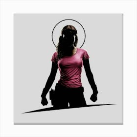 Silhouette Of A Woman Canvas Print