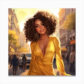 Afro Girl 24 Canvas Print