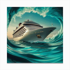 Cruise Ship In The Ocean 3 Canvas Print