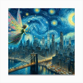 Fairy Over Brooklyn Canvas Print