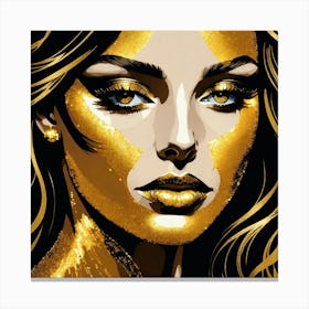 Gold Face 1 Canvas Print