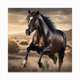 Horse Galloping Canvas Print