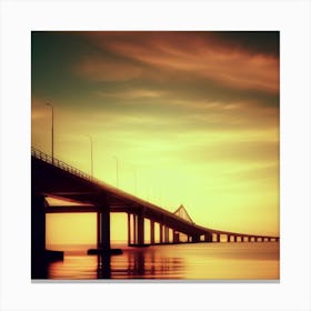 Sunset Bridge - Bridge Stock Videos & Royalty-Free Footage Canvas Print