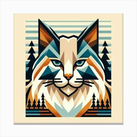 Stardust Low Poly Cat 1 Canvas Print