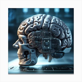 Artificial Intelligence Brain 44 Canvas Print
