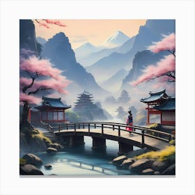 Asian Landscape Painting Canvas Print