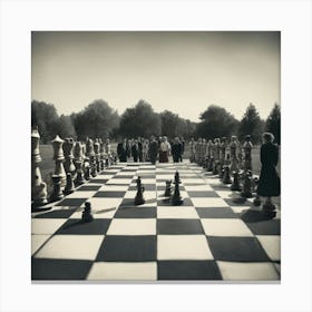 Chess Game Canvas Print