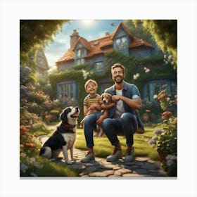 Happy Father Canvas Print