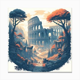 Colosseum In An Enchanted Forest 8 Canvas Print