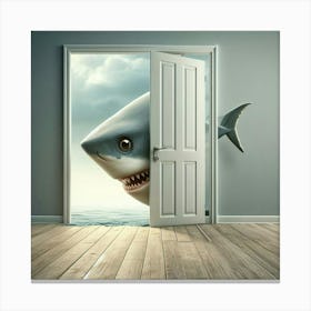 Shark Door 1 Canvas Print