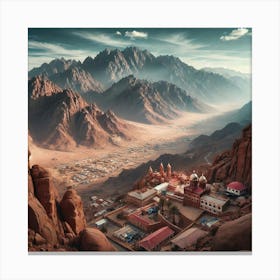 Sinai Saint Catherine Monastery Reimagined Canvas Print