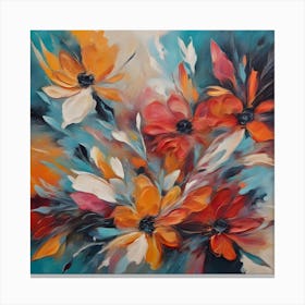 Abstract Flowers 3 Canvas Print