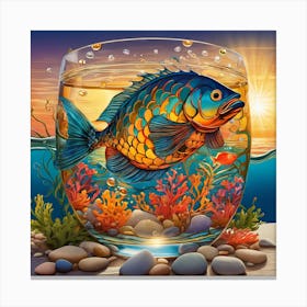 Fish In A Bowl 3 Canvas Print