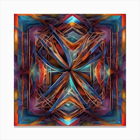 Geometric Abstract Patterns In Rich Jewel Tones, 1 Canvas Print
