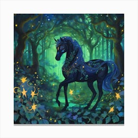 Unicorn In The Forest 1 Canvas Print