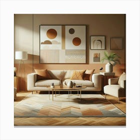 Modern Living Room 3 Canvas Print