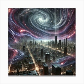 Dark Energy Aesthetics Converted Canvas Print