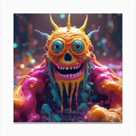 Splatter Monster Canvas Print