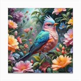 Bird In The Garden 1 Canvas Print