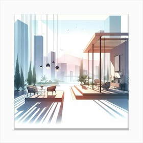 Modern City Landscape Canvas Print