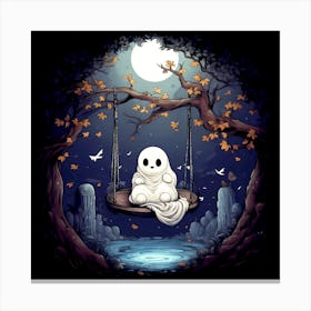 Ghost On Swing Canvas Print