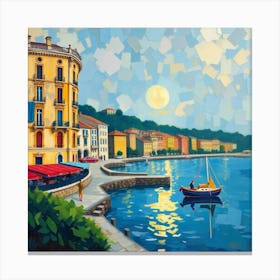 Moonlight On The Water Canvas Print