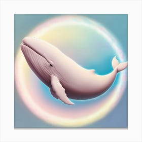 Whale In A Circle Canvas Print