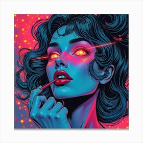 Neon Girl Canvas Print