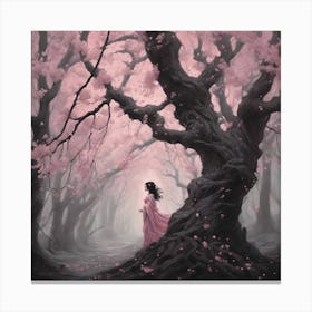 907607 Dryad In The Cherry Blossom Woods 1 Canvas Print