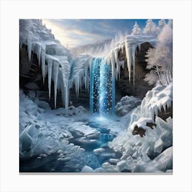 Ice Waterfall Canvas Print