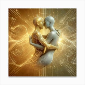 Two People Hugging Canvas Print