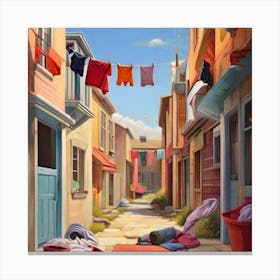 Laundry Day Art Print Canvas Print