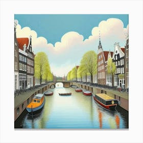 Amsterdam Canal Canvas Print