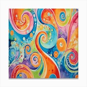 Colorful Swirls Canvas Print