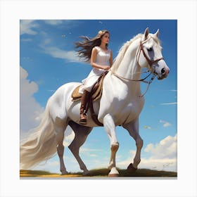 White Horse Canvas Print