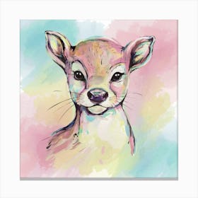 Fawn Watercolor Painting Canvas Print