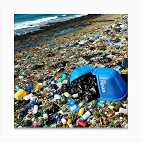 Ocean Pollution Garbage Trash Waste Debris Plastic Marine Environment Ecological Crisis P (7) Canvas Print