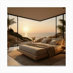 Bedroom At The Beach Canvas Print