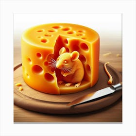 Cheese And Mouse Canvas Print