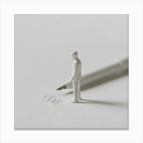 Man With A Pen 3 Canvas Print