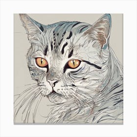 Cat'S Face Canvas Print