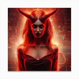 Mother Lilith Peers Into Your Shadow Self Canvas Print