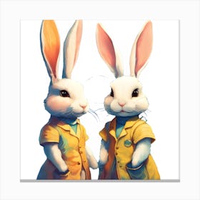 Two Rabbits Canvas Print