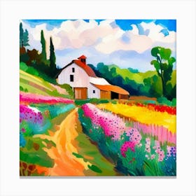 Farm Painting Canvas Print