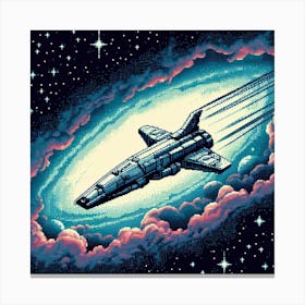 8-bit space exploration vessel Canvas Print