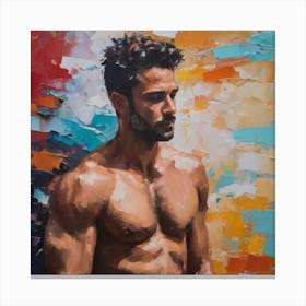 Man With No Shirt Canvas Print