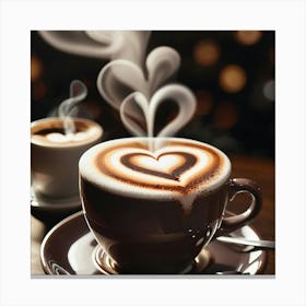 Coffee And Heart 1 Canvas Print