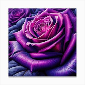 Purple big Rose 2 Canvas Print