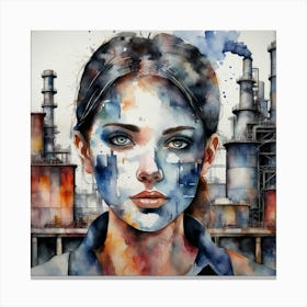 Industrial Girl Canvas Print